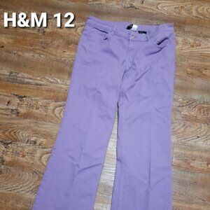 Women's Denim, H & M Divided Jean Purple Size 12 Feminine Sporty Lavender